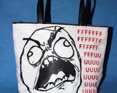 Rage Guy and Trollface Bucket Bag Purse, Reddit, Rage Comic, Troll