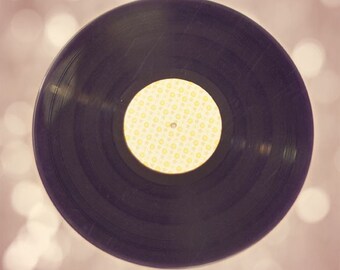 Sweet Melody - 8 x 8 Fine Art Photograph - shabby chic music record album geometric home decor print