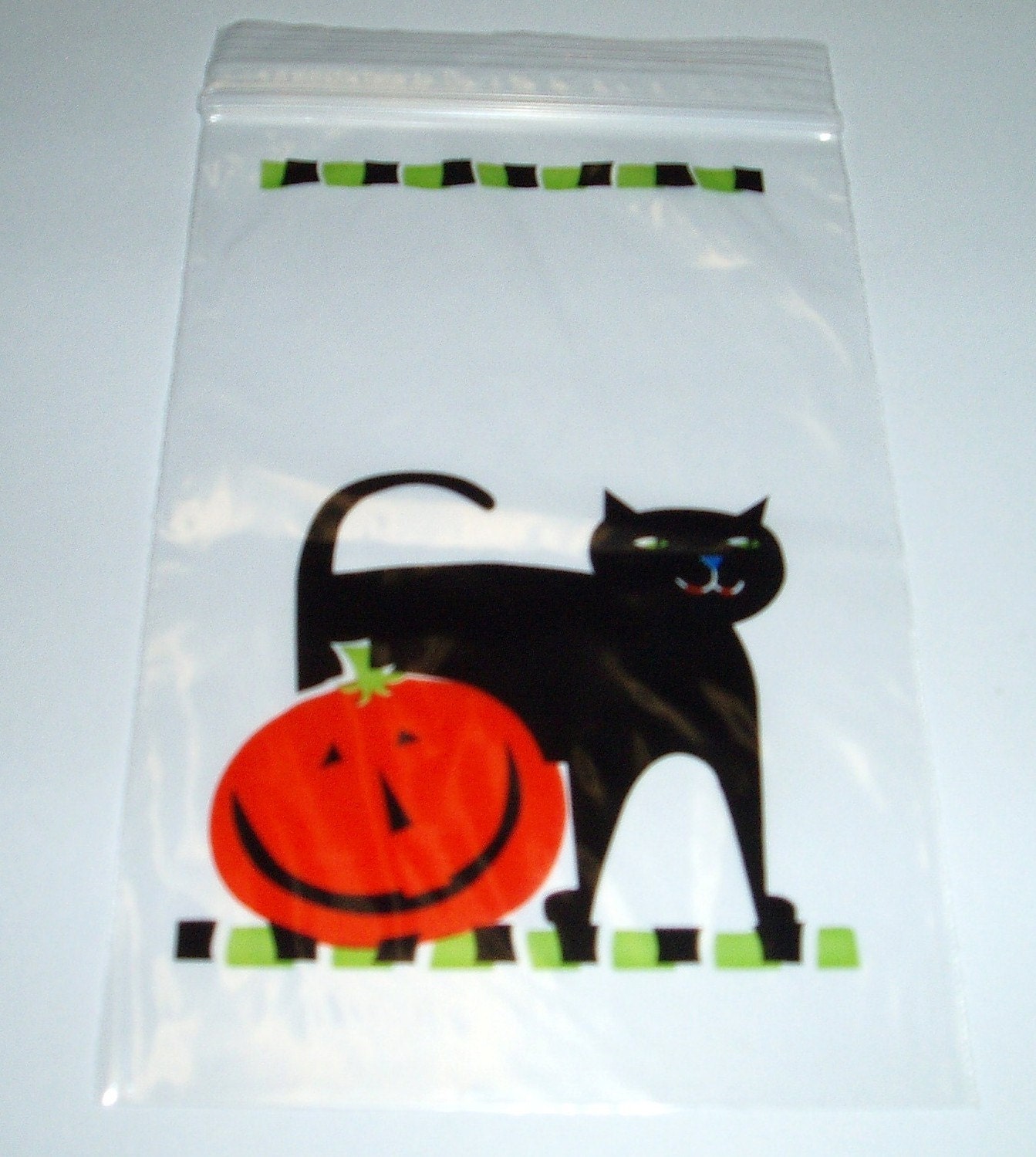 Black Cat Ziploc Halloween Goody Treat Bags for by CarolinaKudzu