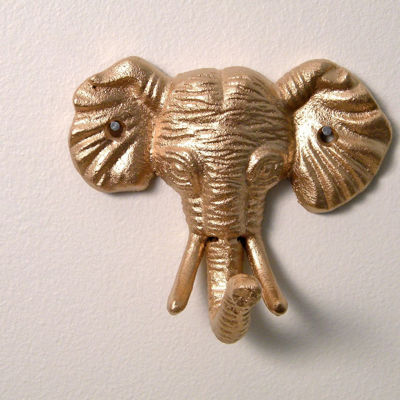 golden elephant wall hook