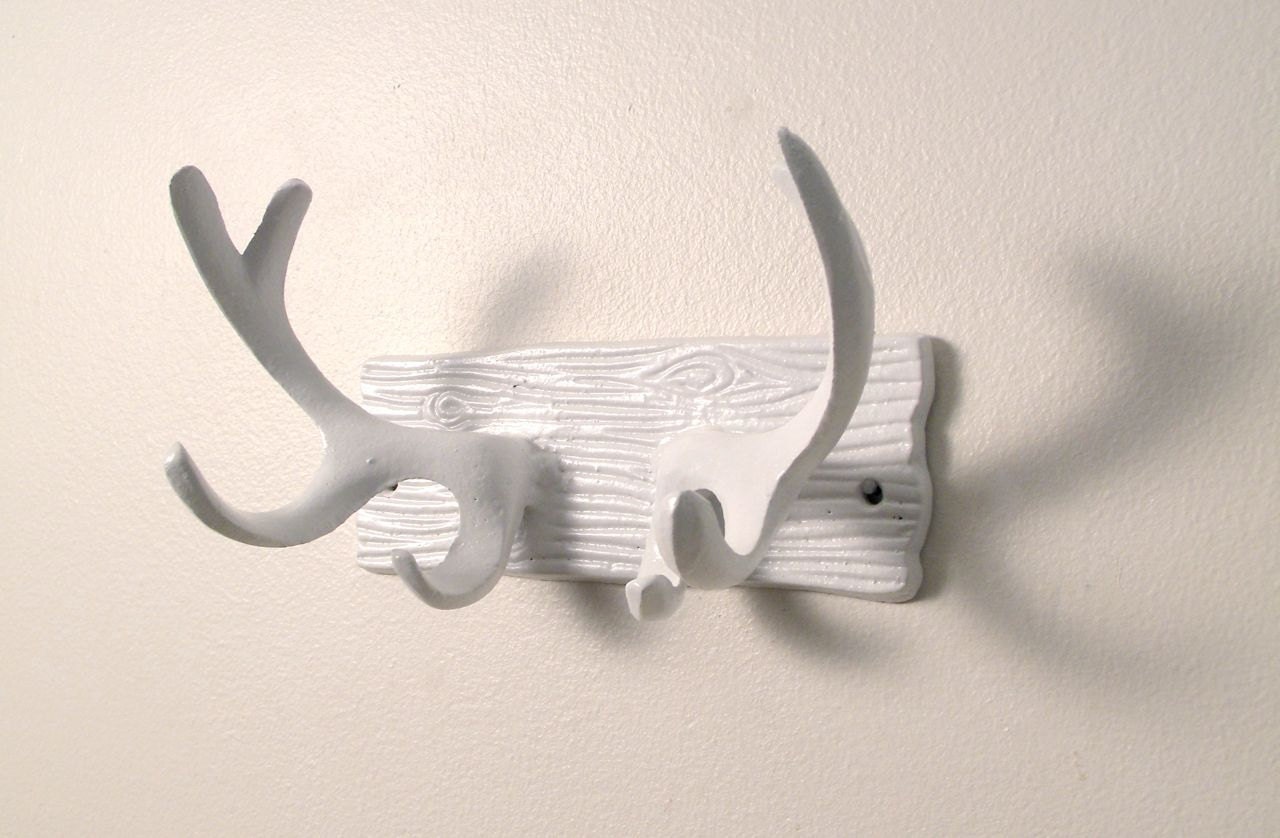 cast iron antlers wall hook