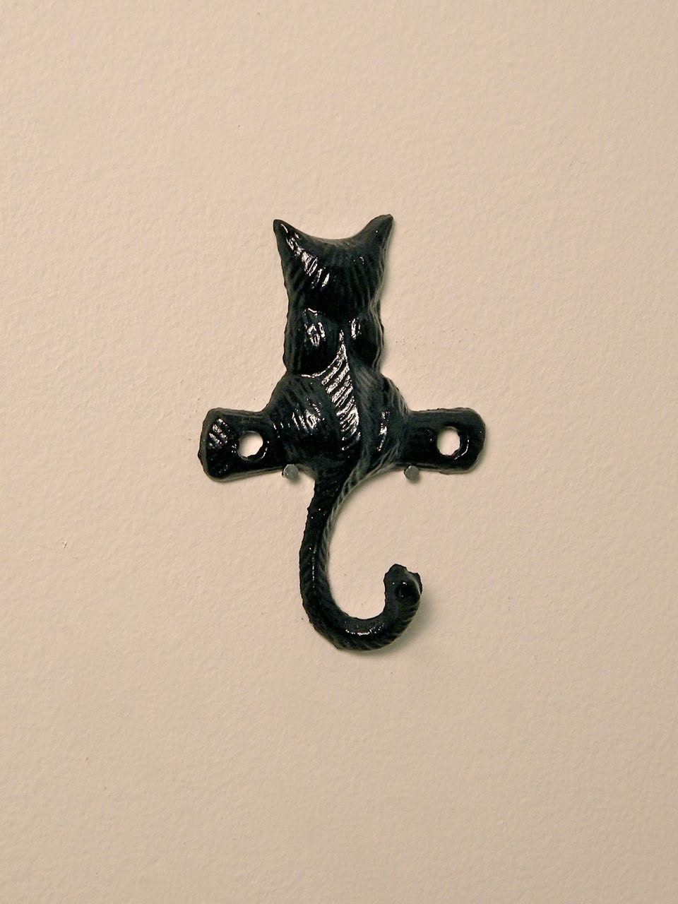 lil' kitty wall hook, black