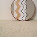 retro embroidered wall decor, chevron stripes