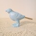 sparrow paperweight, pale blue