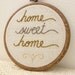 home sweet home, embroidered wall art