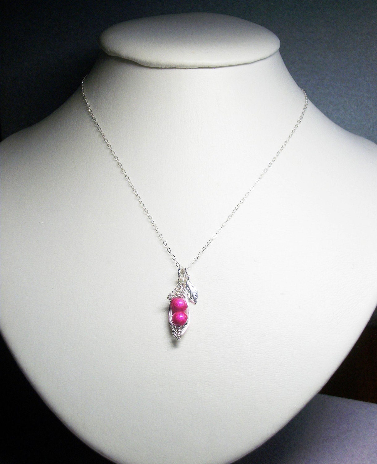 Peas In A Pod Luminscent Miracle Beads 2, 3 Or 4 Peas Choose Your color Bead. All Sterling Silver. Personalized Jewelry
