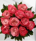 Hot Pink Two Tone Roses - Vase or Box Arrangement