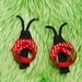 Pair of two Red Ladybug Hair clips