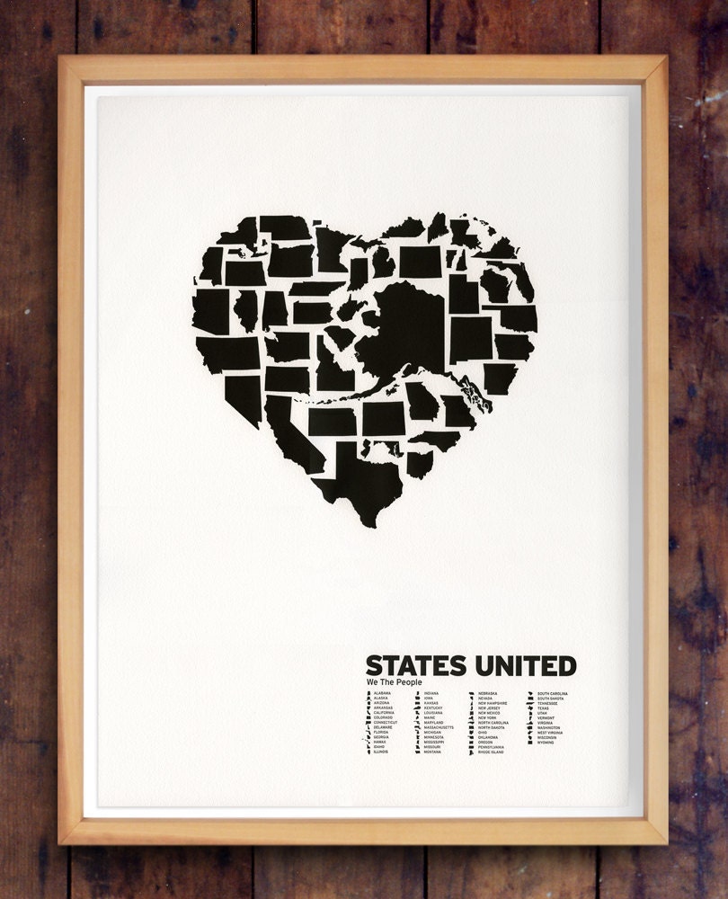 STATES UNITED, LETTERPRESS