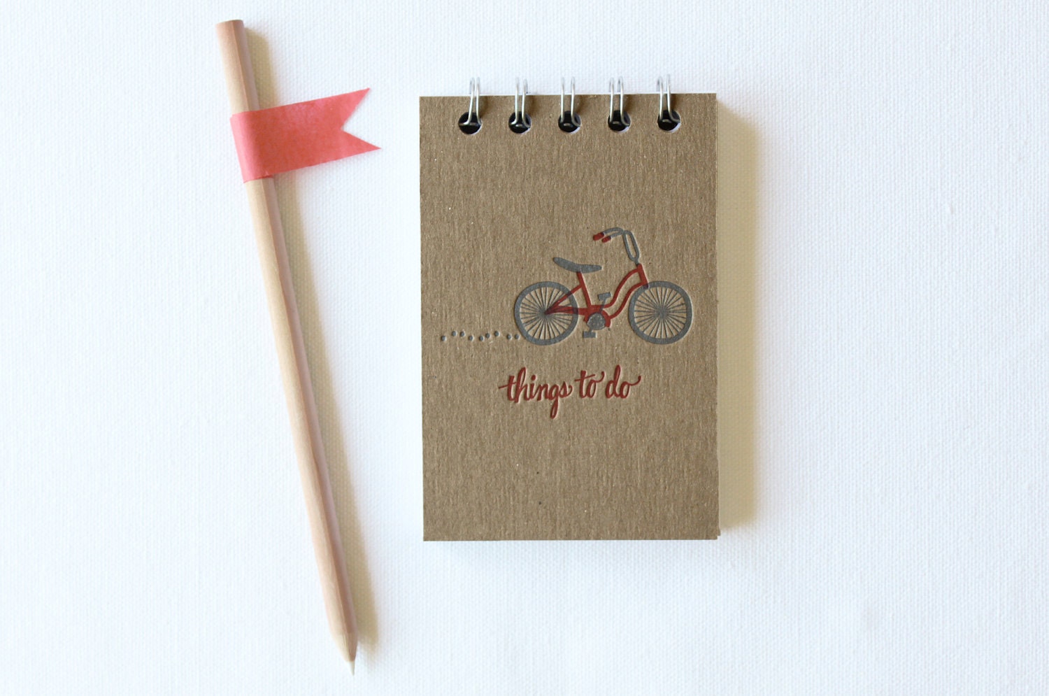 Bicycle To Do List Letterpress Notebook