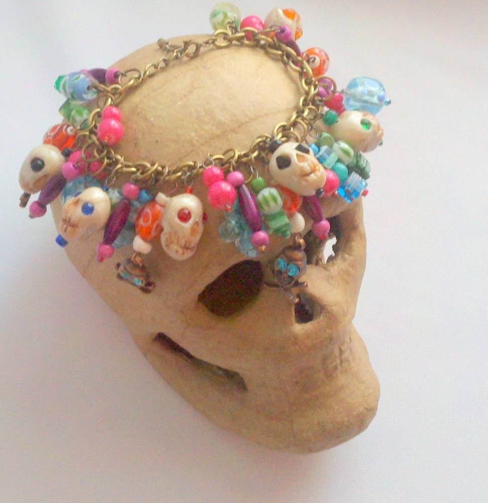 El Dia de los Muertos Charm Bracelet