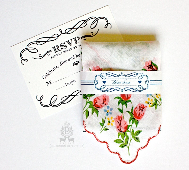 Reply Cards for Custom Printed Handkerchiefs