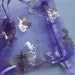 Lavender and Gold Organza Bags Butterfly Jewelry Pouches - 15 Pieces