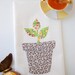 growing plant organic tea towel