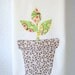 growing plant organic tea towel