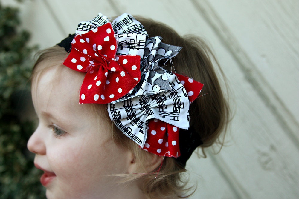 Glee Club Gorgeous Ruffle Bow Headband