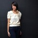 vintage 70s ivory terry cloth crop top
