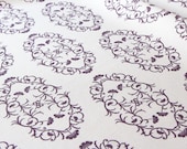 Ginkgo - Eggplant - Organic Cotton - Yardage