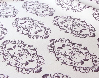 Ginkgo - Eggplant - Organic Cotton - Yardage