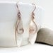 Ivory white earrings, spiral earrings, copper jewelry, mother of pearl earrings, new zealand jewelry