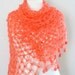 Coral mohair shawl