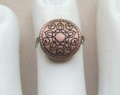 Sarah - Copper, Silver or Antique Brass Round Stretch Illusion Toe Ring