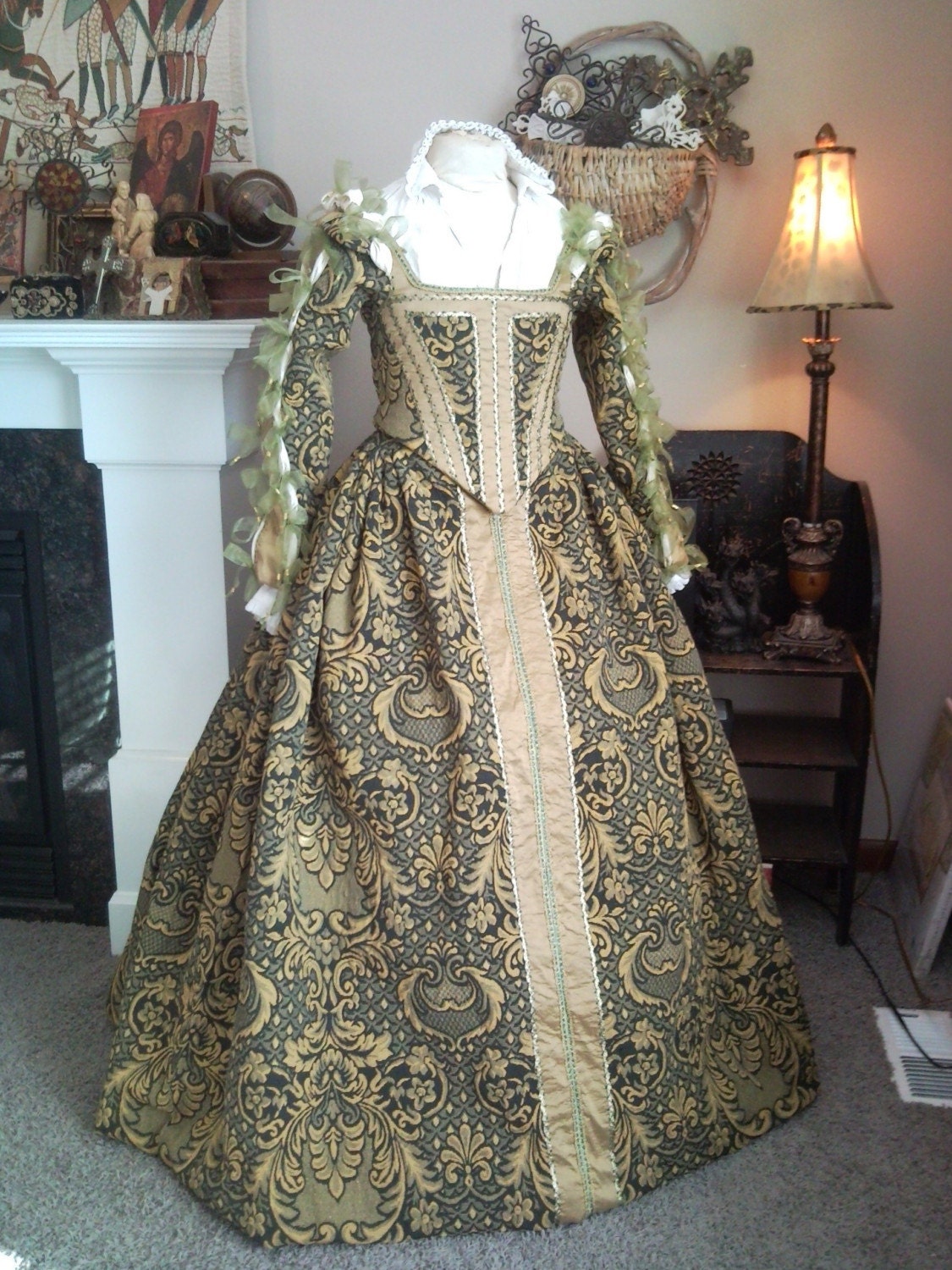 ON SALE  Elenora in Green and Gold  ON SALE