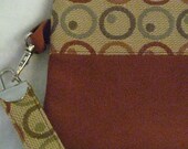 Rust and Gray Wristlet