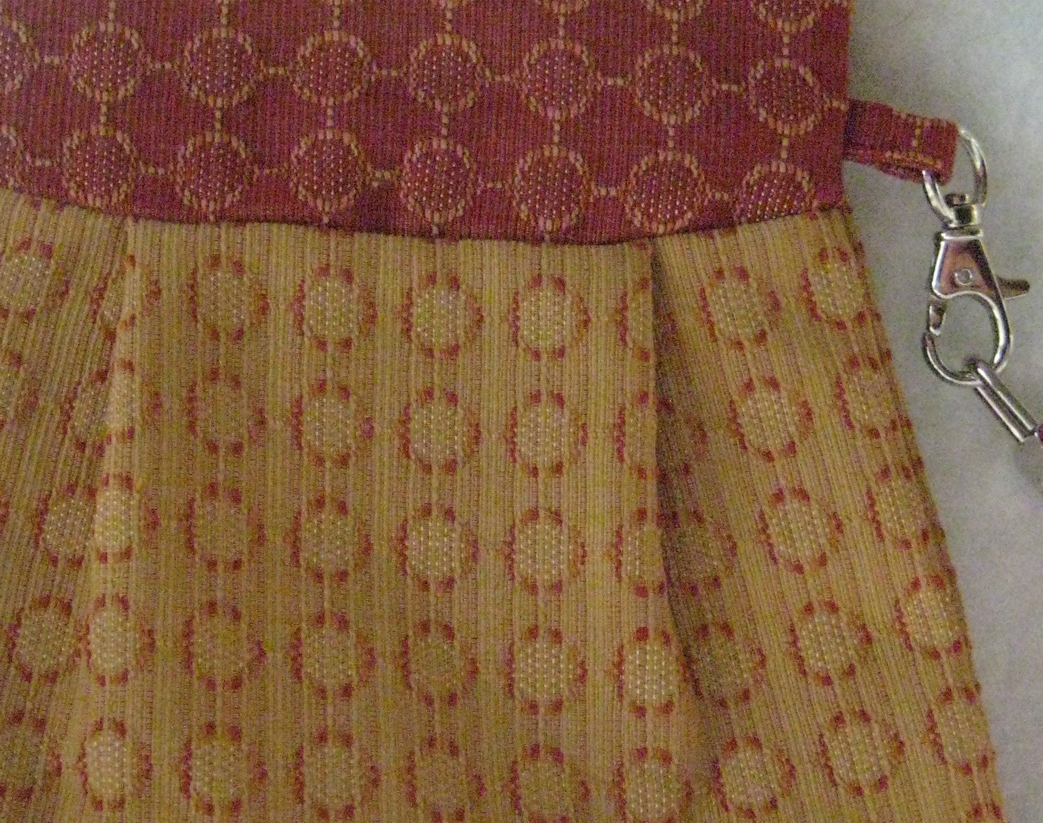 Gold and Burnt Orange Wristlet