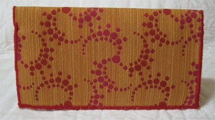 Orange and Red Spiral Checkbook Cover