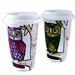 Ceramic Travel Mugs Set Besties BFF Owls Personalize Tree 2 Custom Tumblers Woodland Eco Friendly Painted Folk by sewZInski