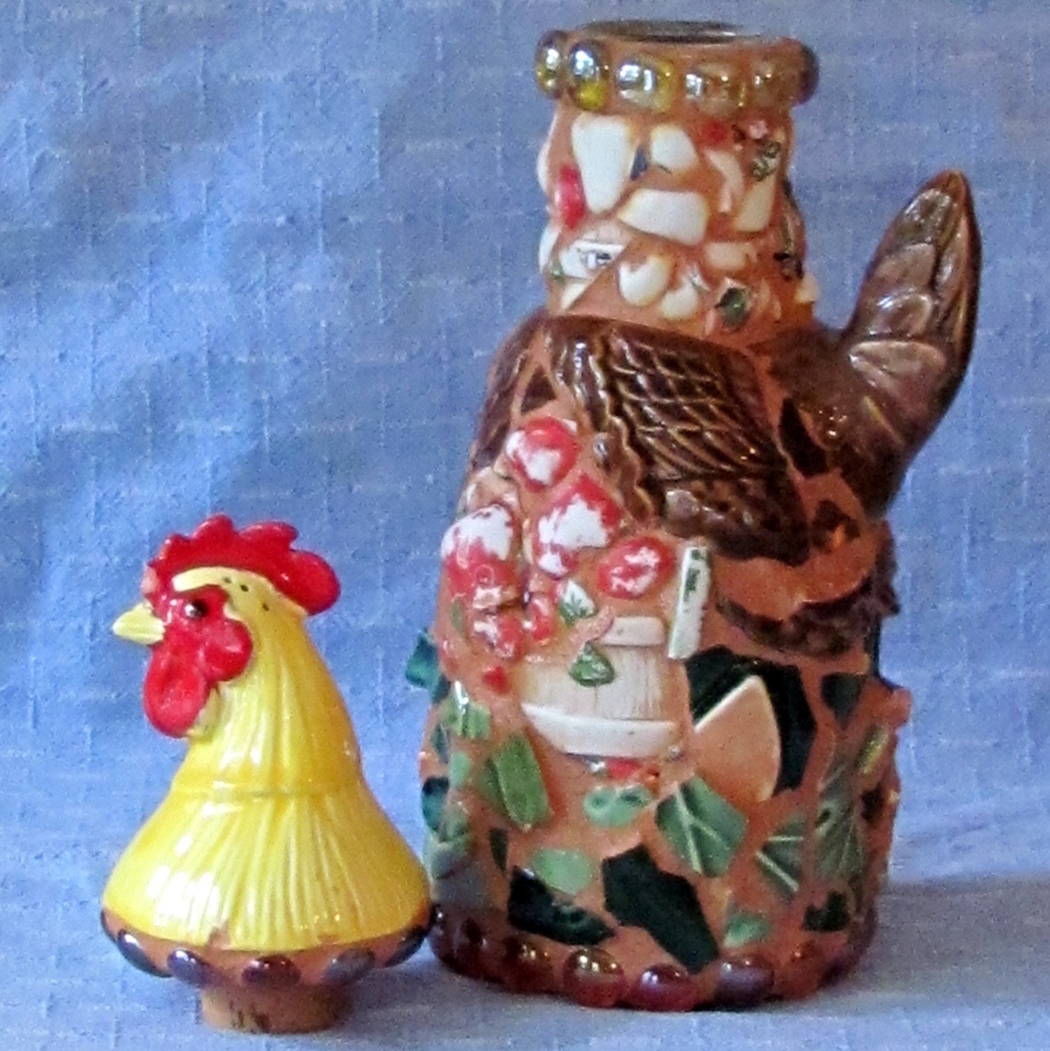 Rooster Mosaic Memory Jar
