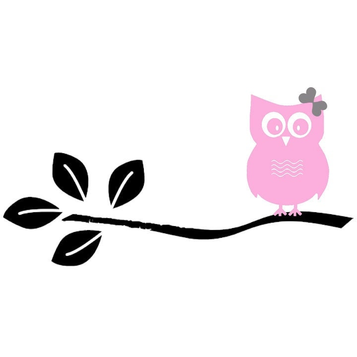 Vinyl Decal Owl And A Tree Branch