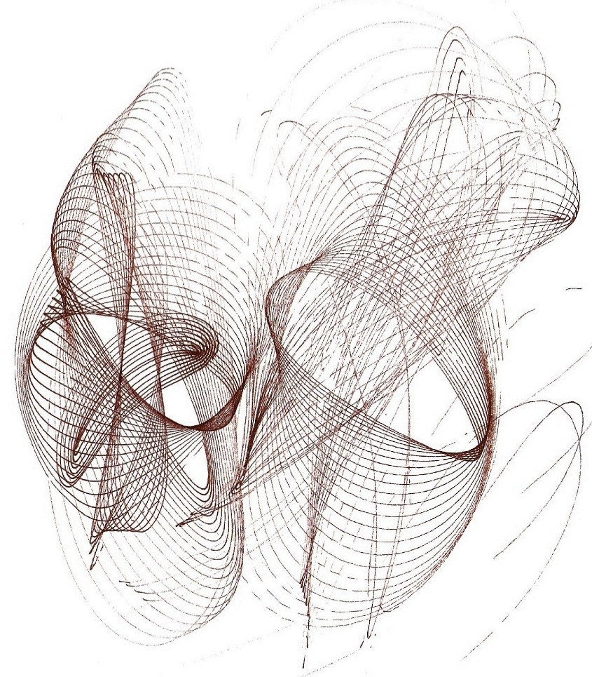 Elliptical Fast Dance   limited Edition  Reproduction of Original Drawing