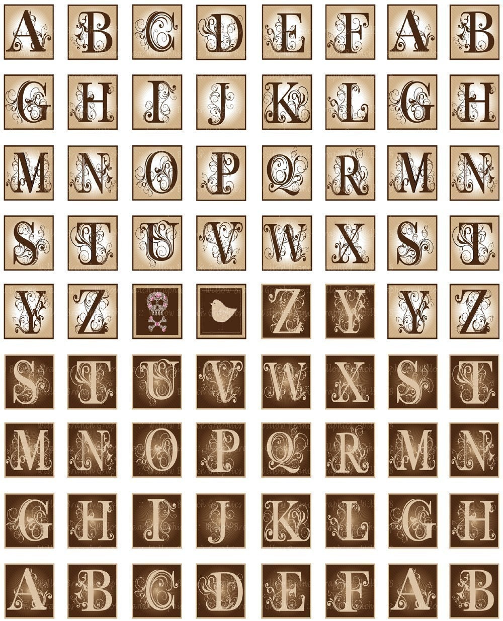 alphabet monograms