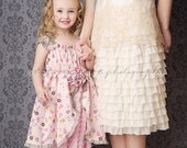 SALE 25% off- Women's Ivory Ruffle Skirt - Custom Made - Coordinates with most all of our combos