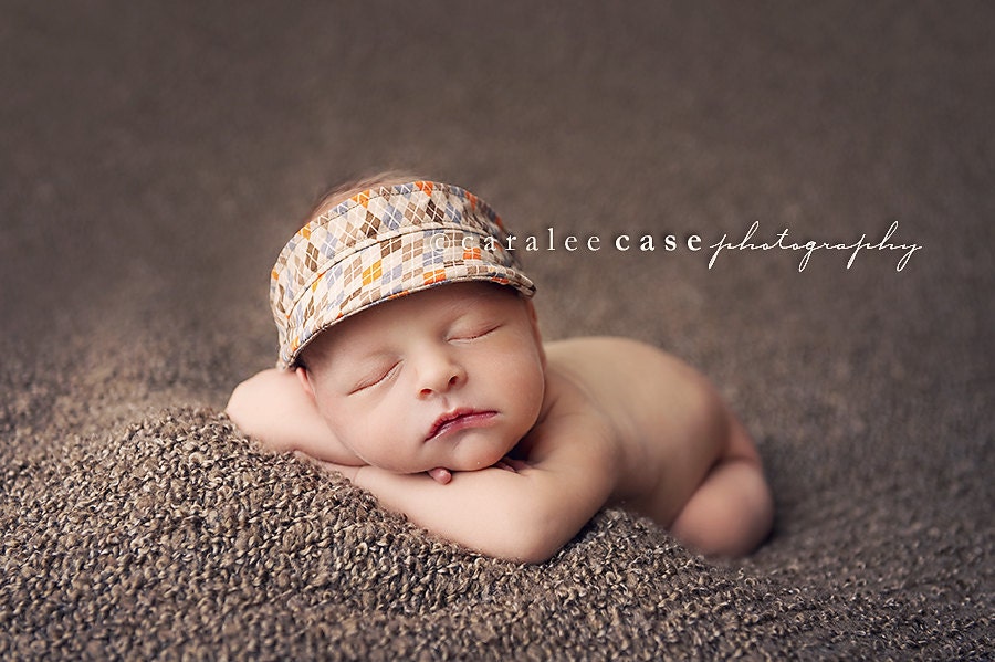 Newborn Visor for Boys-  8 designs to choose from - Great Photo Prop