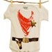 Cowboy Baby Onesie with Sheriff Badge and Six Shooter Belt- SIZE 0-3 MONTH