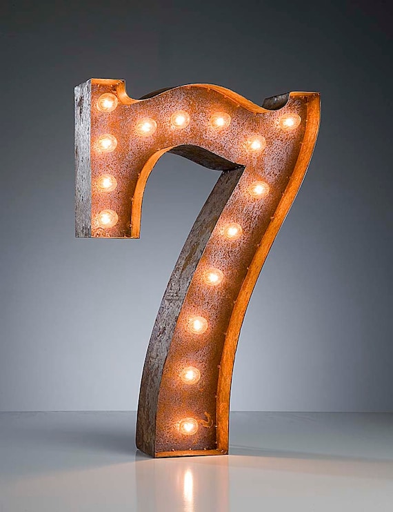 Vintage Marquee Lights - Ready to Ship - Number 7