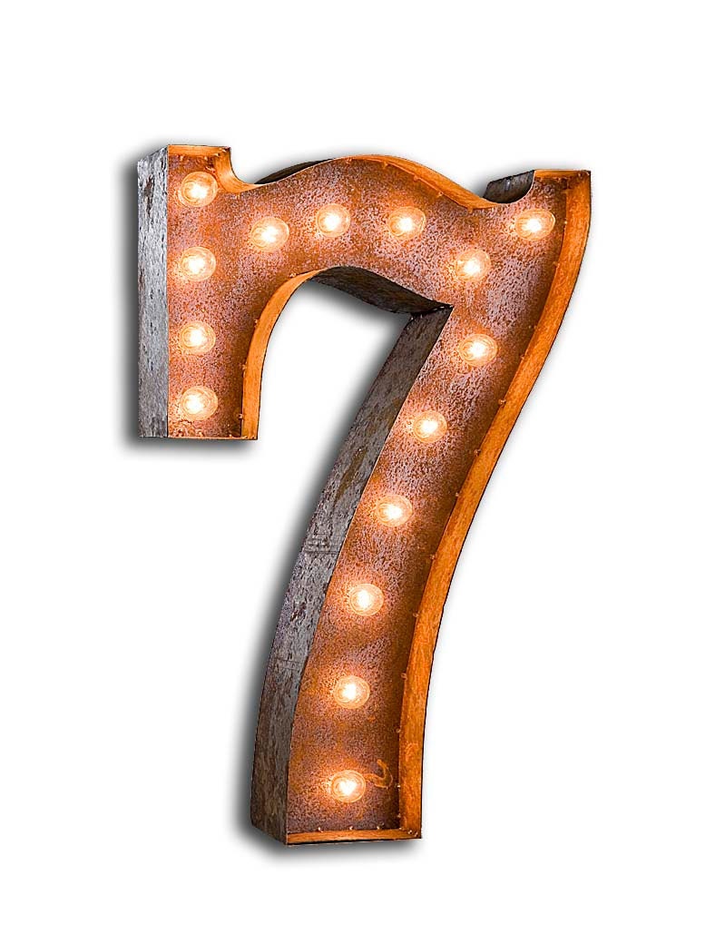 Vintage Marquee Lights - Ready to Ship - Number 7
