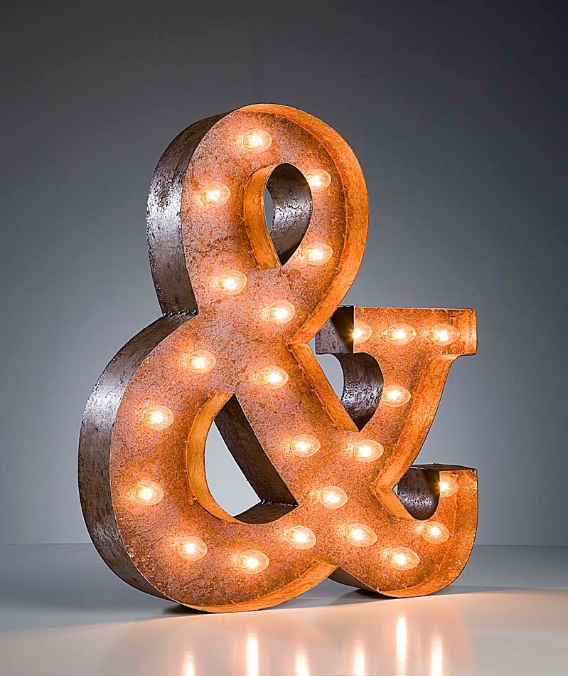 Vintage Industrial Metal Marquee Lights - Ready to Ship - Ampersand &