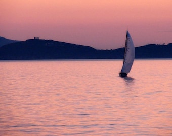 Sailing Photography Landscape Sunset Fine Art Print