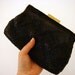 Black Beaded Purse Vintage Sixties Marshall Fields