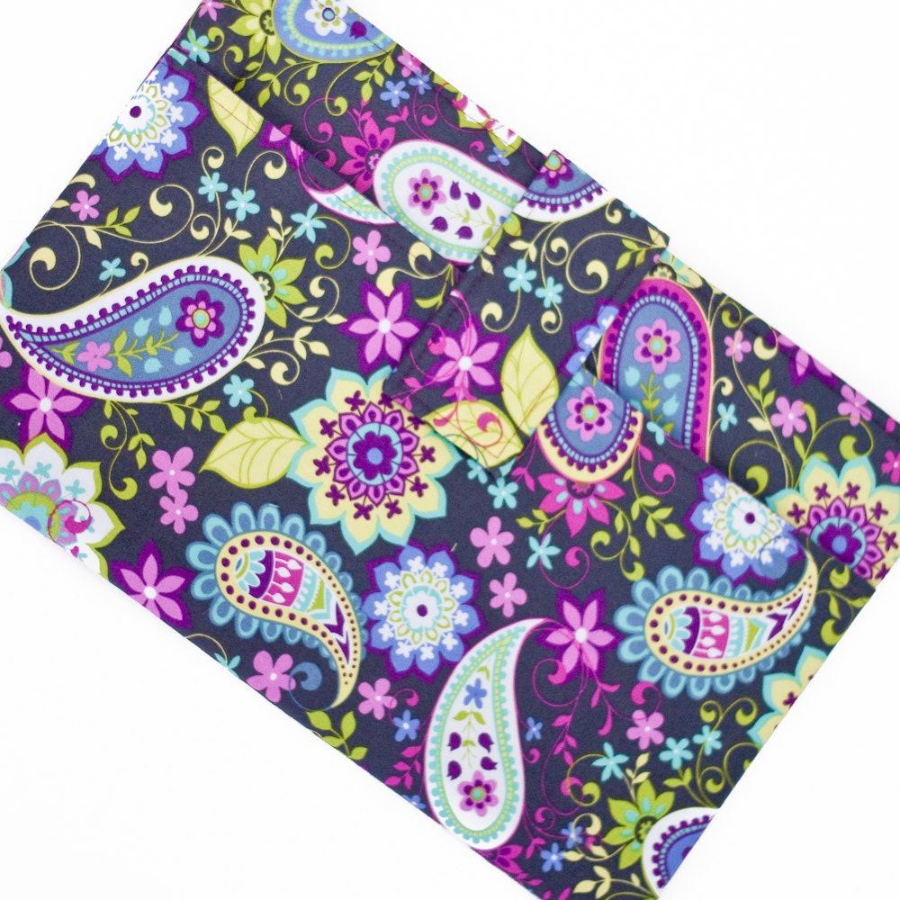 Laptop Sleeve with Pocket -- Gray Paisley Spree -- 14 15 15.6 Inch -- MADE TO ORDER