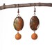 Felted earrings Nostalgia with Jasper - Free Gift Wrapping
