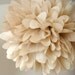 Khaki .. Tissue Paper Pom / Dessert Table Decor / Bridal Shower / Birthday / Baptism / Candy Bar / Party Decoration