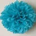 Bright turquoise - one pom