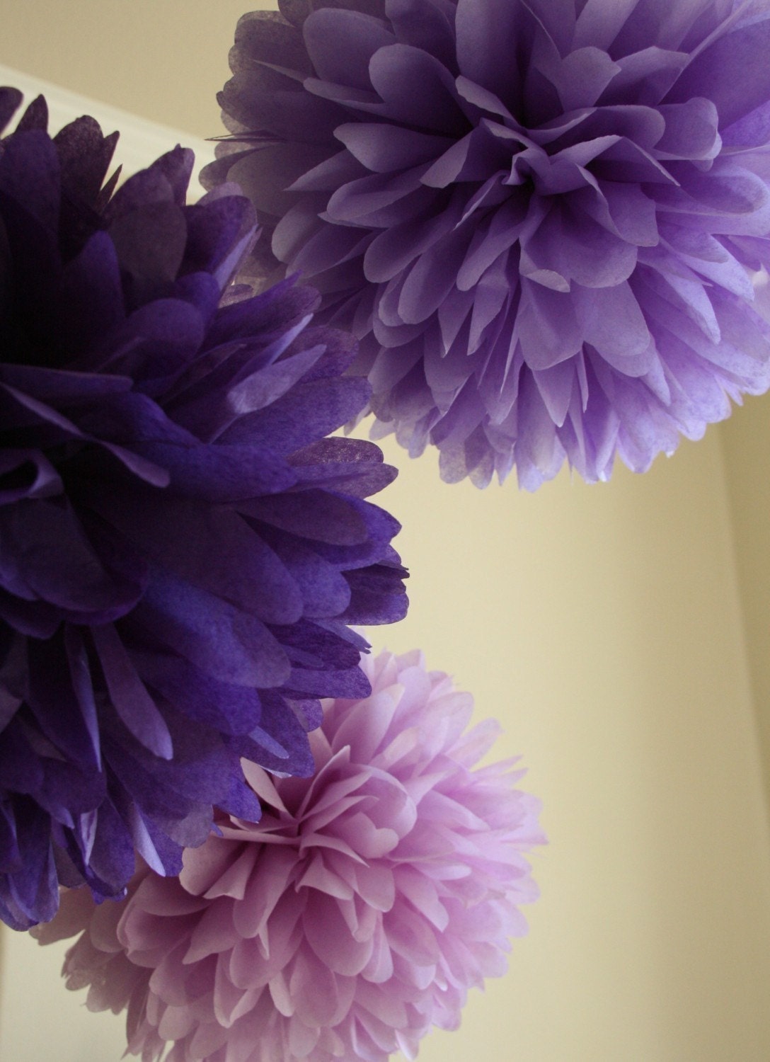 Pansy .. Tissue Paper Poms / Weddings / Bridal Shower / Baby Shower / Birthday / Party Decoration / DIY