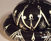 Shaker Set with Sgraffito- Wheel Thrown Salt and Pepper