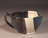 Small Batter Bowl in Croc Blue and White Glaze